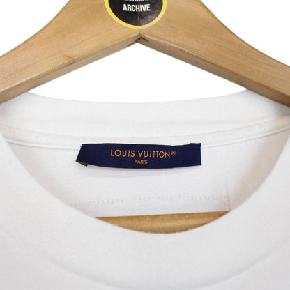 Louis Vuitton LV White Birds Print Short Sleeve Cotton T-Shirt