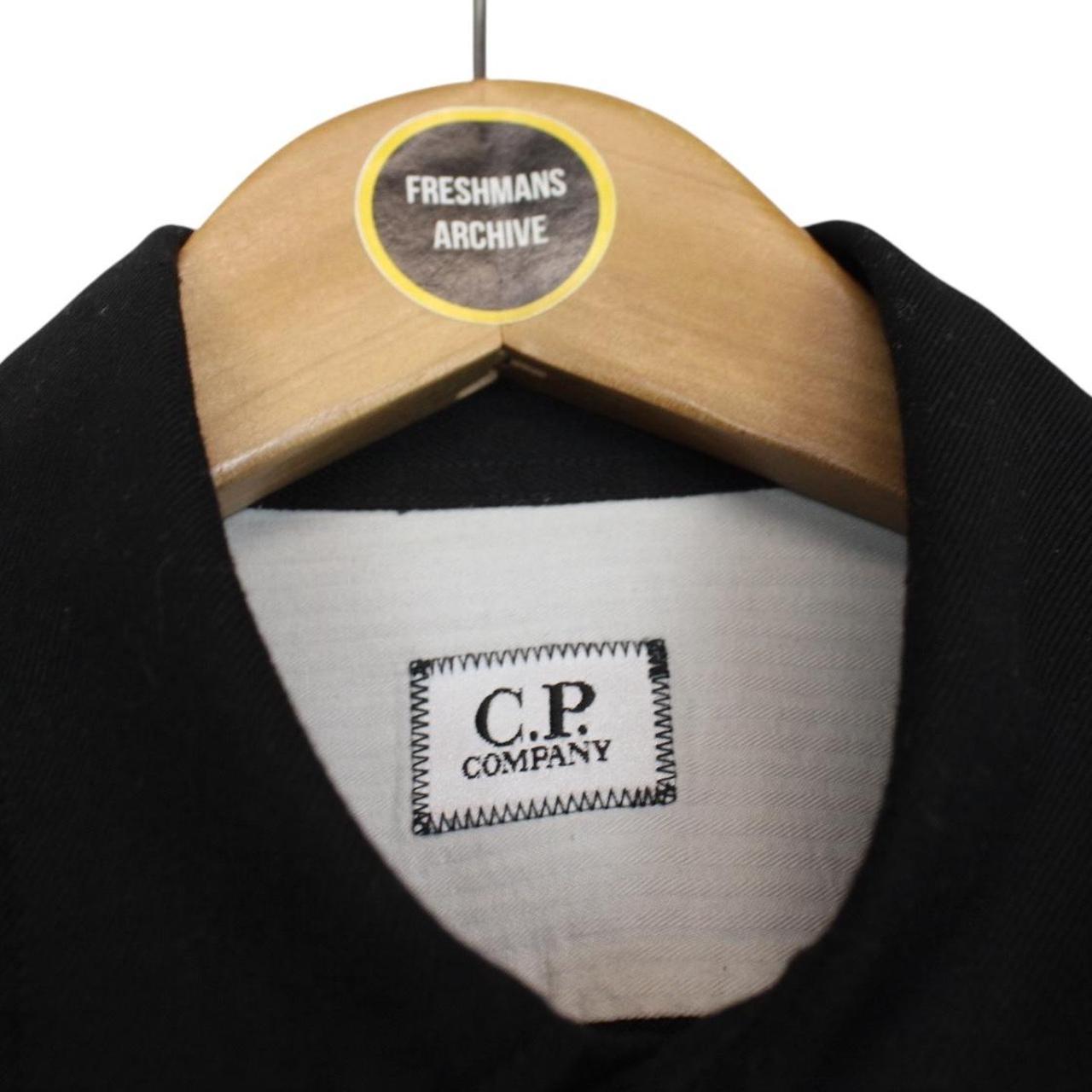 CP Company Black Button Up Military Double Pocket Lens Overshirt