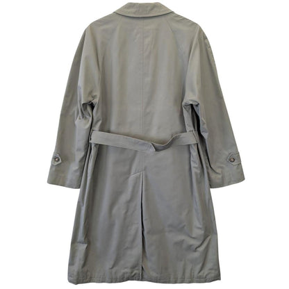 Vintage 90s Burberry Grey Belted Single Breasted Trench Coat