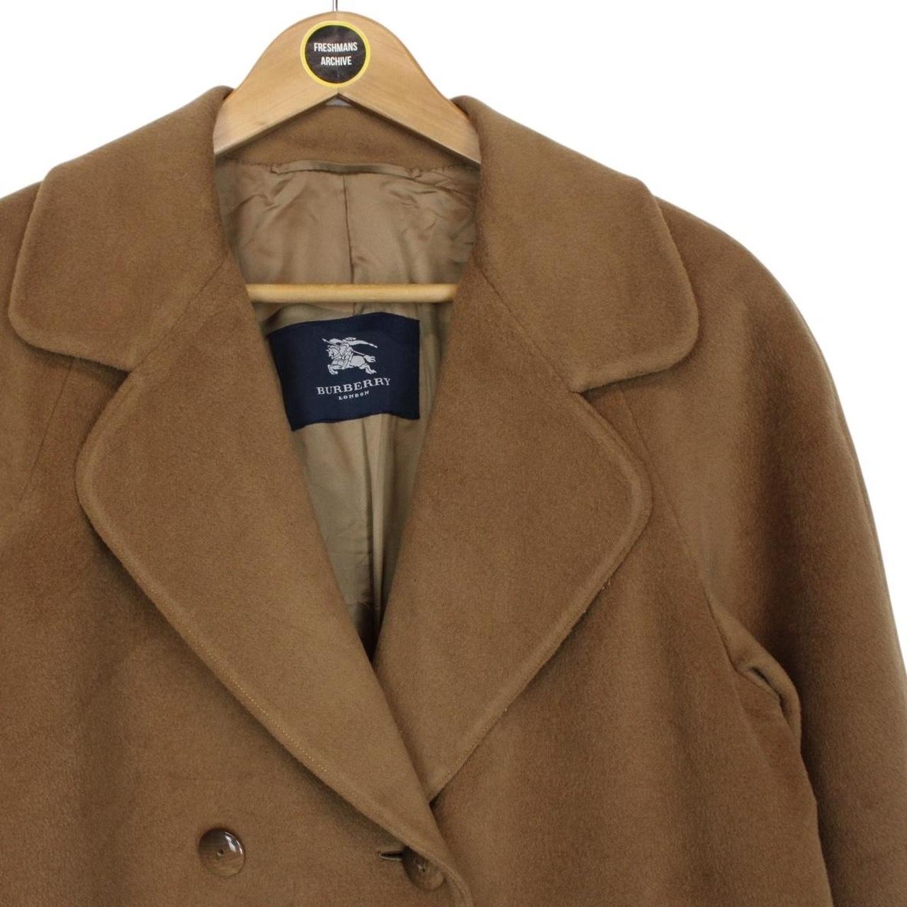 Vintage Burberry London Tan Brown Wool Blend Coat