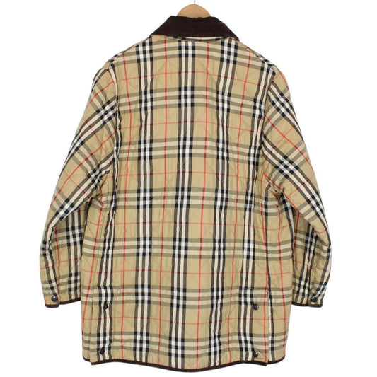 Vintage 90s Burberry Beige Nova Check Quilted Jacket