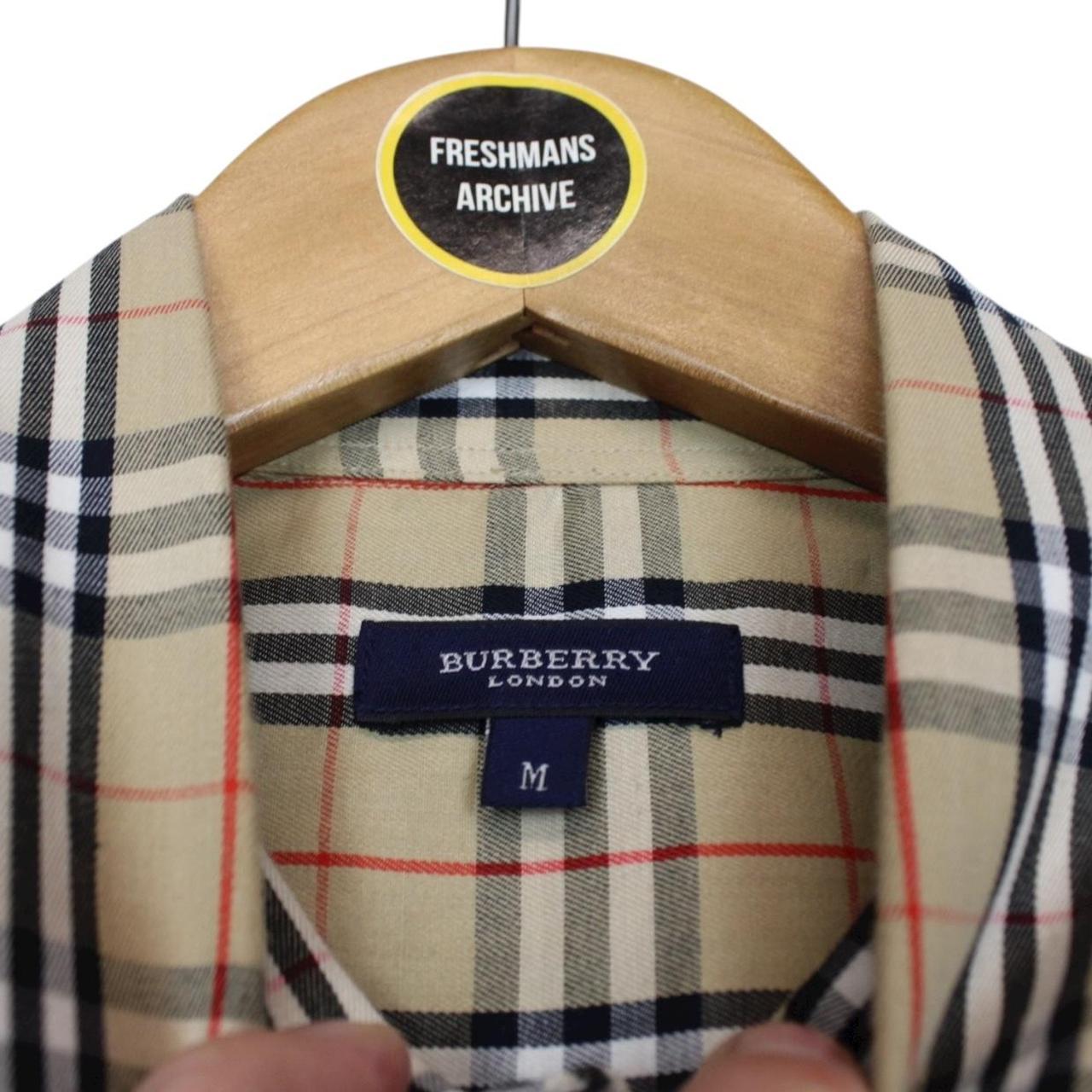 Vintage Burberry London Beige Nova Check Long Sleeve Shirt