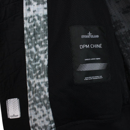 Stone Island bomber jacket grey marl with embroidered compass logo and unique pattern.