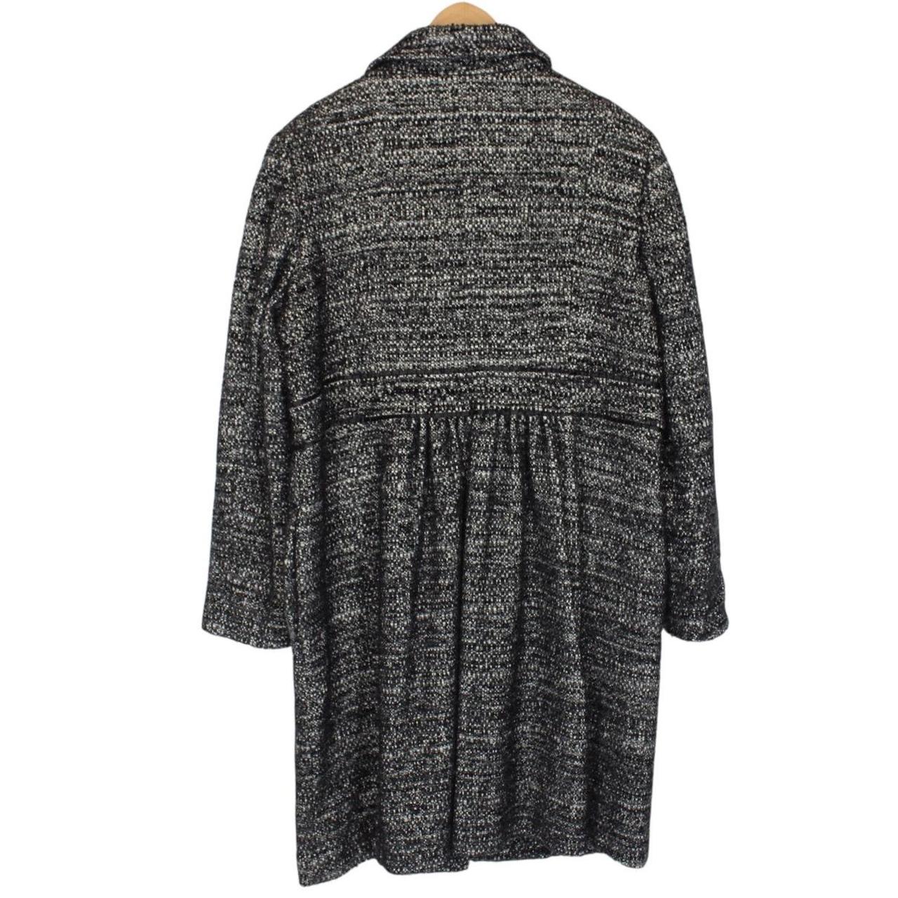 Vintage Burberry London Black and Grey Alpaca Wool Blend Coat