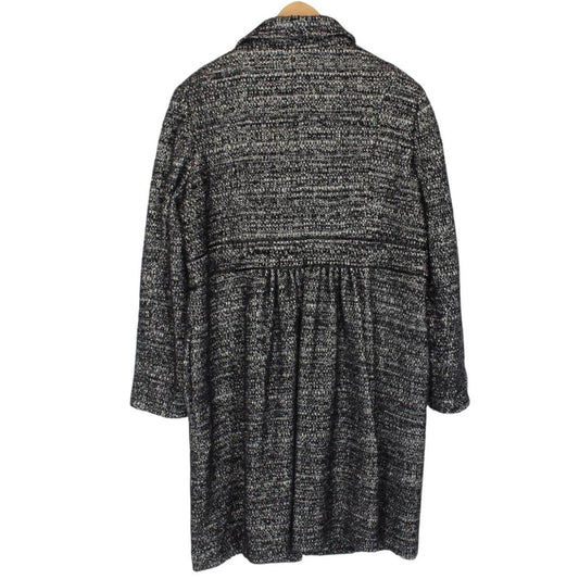 Vintage Burberry London Black and Grey Alpaca Wool Blend Coat