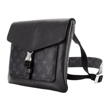 Louis Vuitton LV Monogram Black Leather/Canvas Taigarama Outdoor Messenger Bag