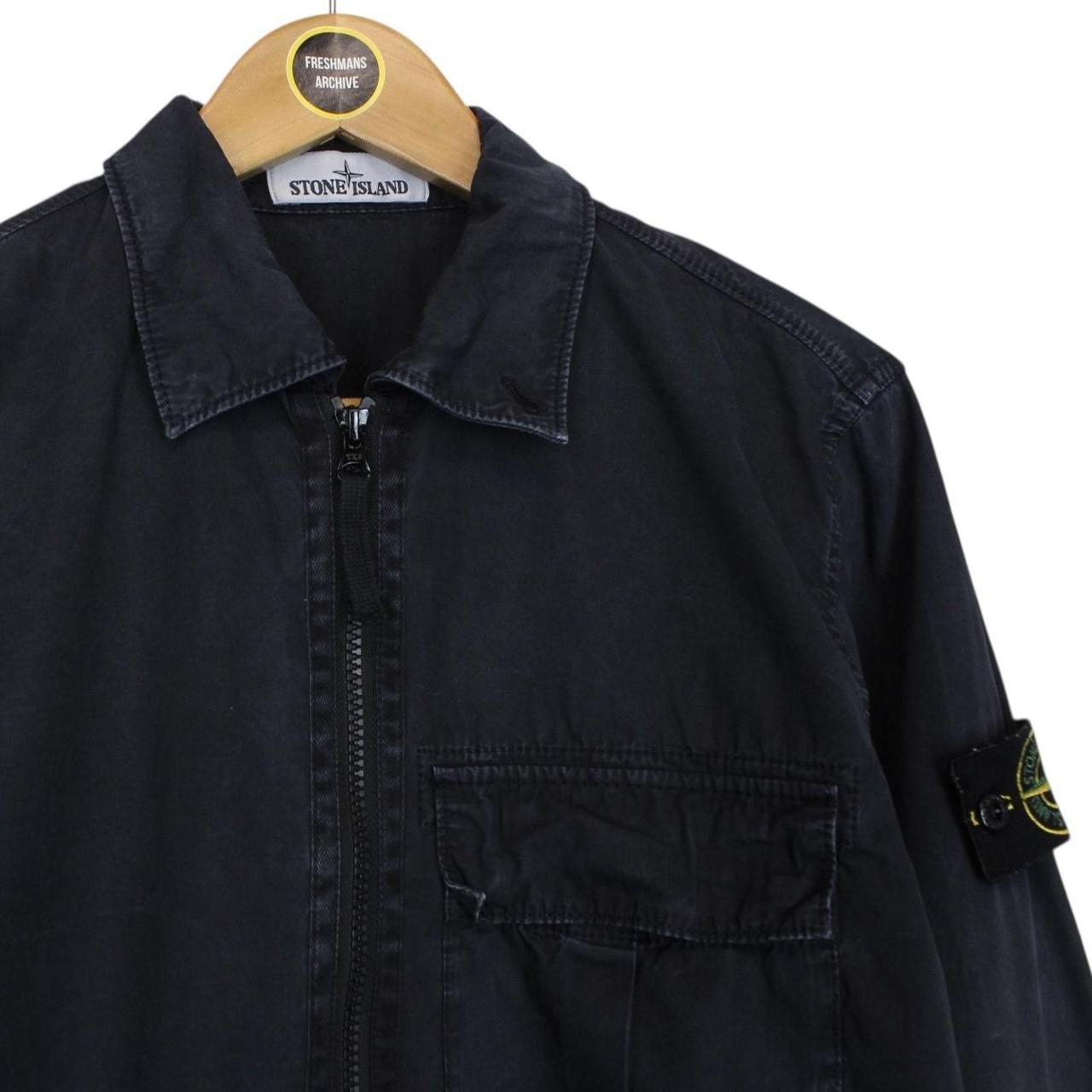 Stone Island AW 2019 Navy Blue Full Zip Cotton Overshirt Jacket