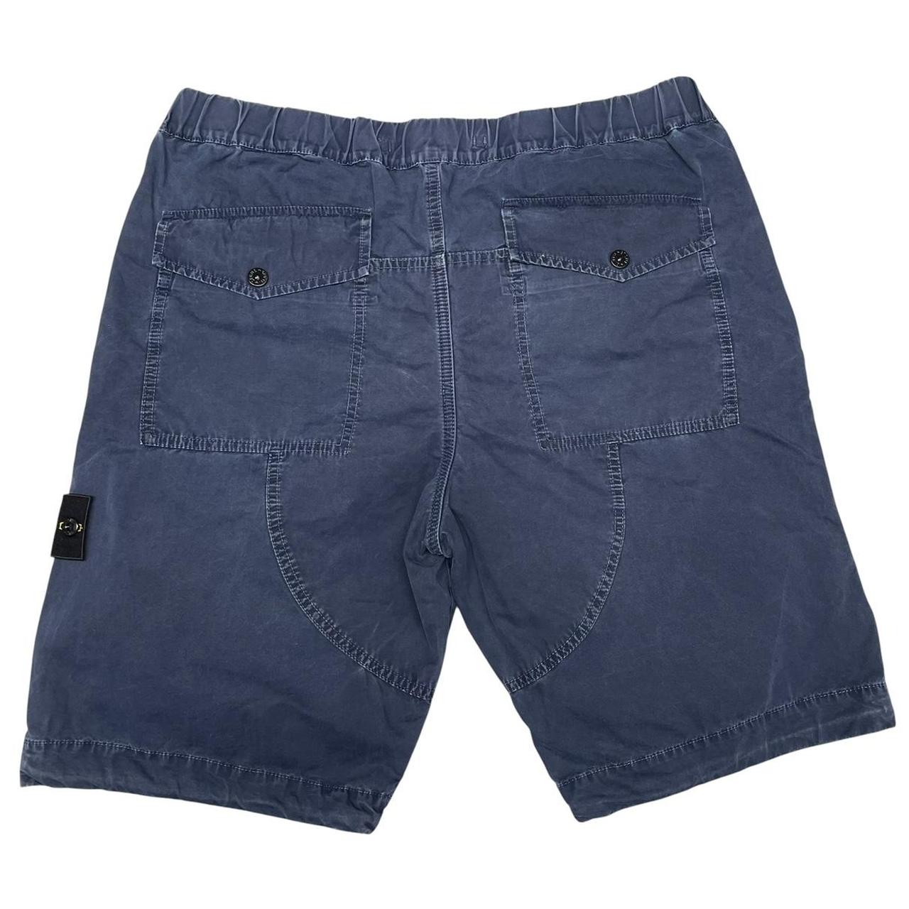 Stone Island SS 2018 Blue Bermuda Cotton Cargo Shorts