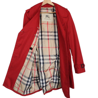 Burberry London Black Nova Check Double Breasted Belted Trench Coat