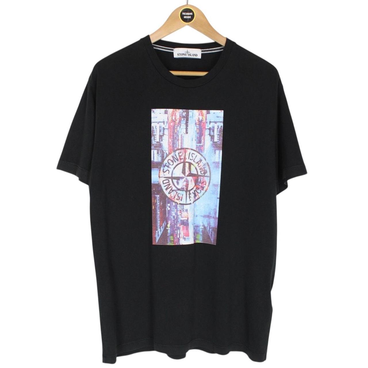 Stone Island SS 2017 Black Short Sleeve Logo Print T-Shirt
