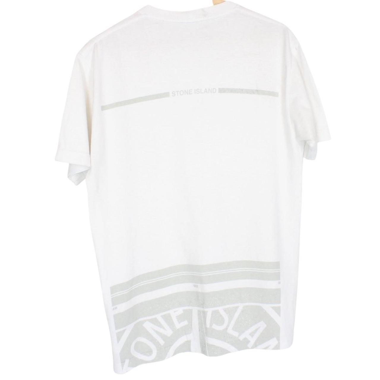 Stone Island AW 2022 White Short Sleeve Cotton Logo Print T-Shirt