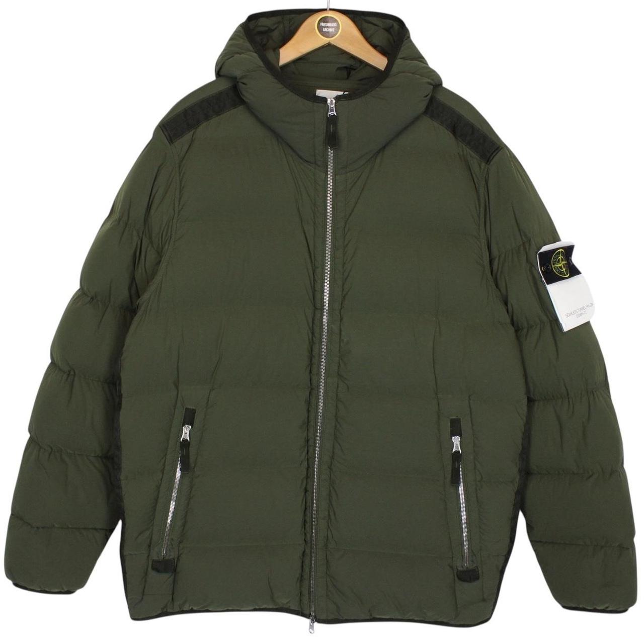 Stone Island AW 2023 Olive Green Seamless Tunnel Nylon Down-TC Jacket