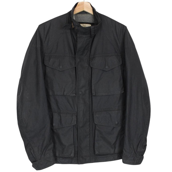 Vintage Thomas Burberry Navy Blue Multi Pocket Cotton Wax Jacket