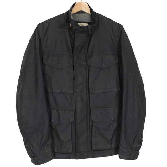 Vintage Thomas Burberry Navy Blue Multi Pocket Cotton Wax Jacket