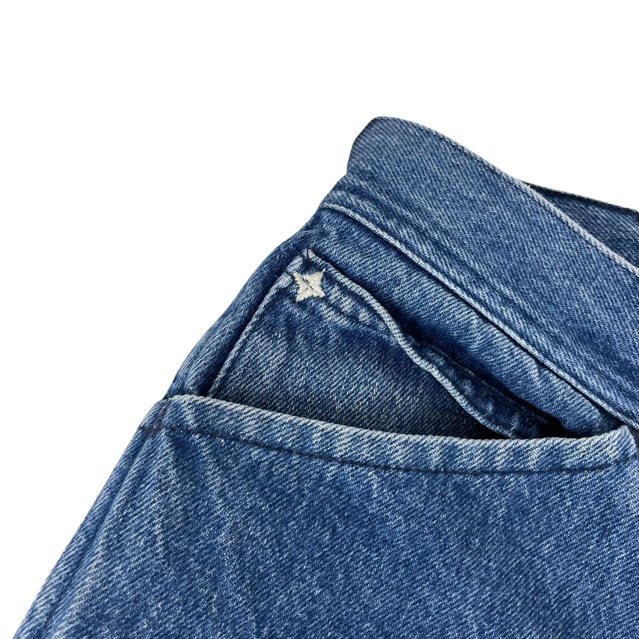Vintage 80s Stone Island Blue Regular Fit Green Edge Badge Denim Jeans