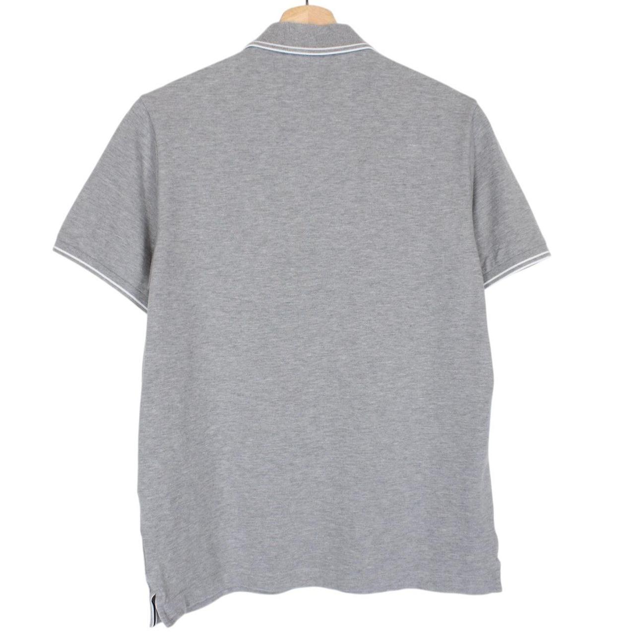 Stone Island Grey Short Sleeve Compass Cotton Polo Shirt