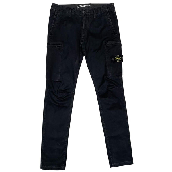 Stone Island AW 2018 Black Skinny Fit Cargo Trousers