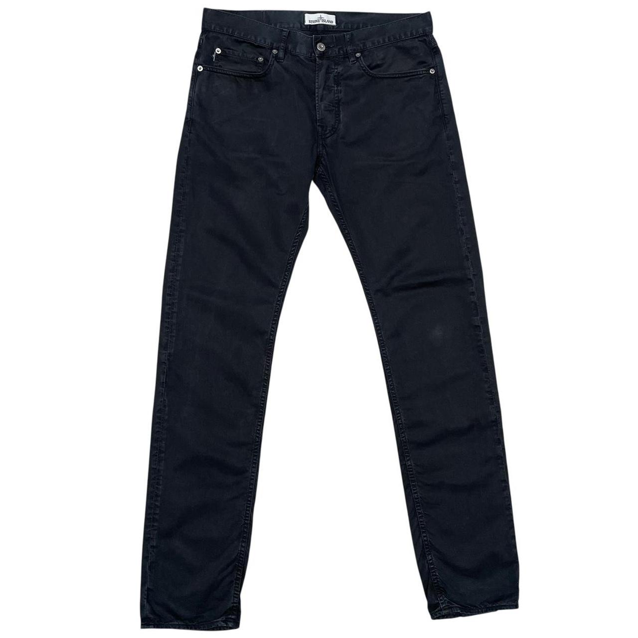 Stone Island AW 2016 Black Slim Fit Cotton Trousers