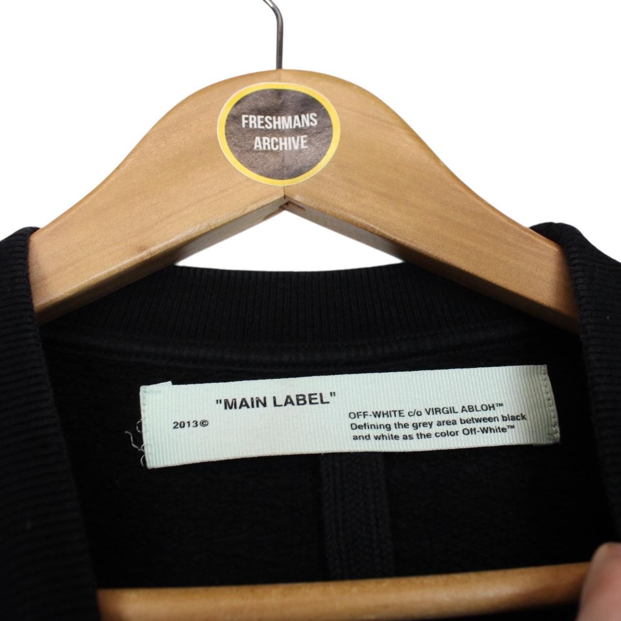 Off White Black and Multicoloured Diagonal Gradient Arrows Sweatshirt Jumper