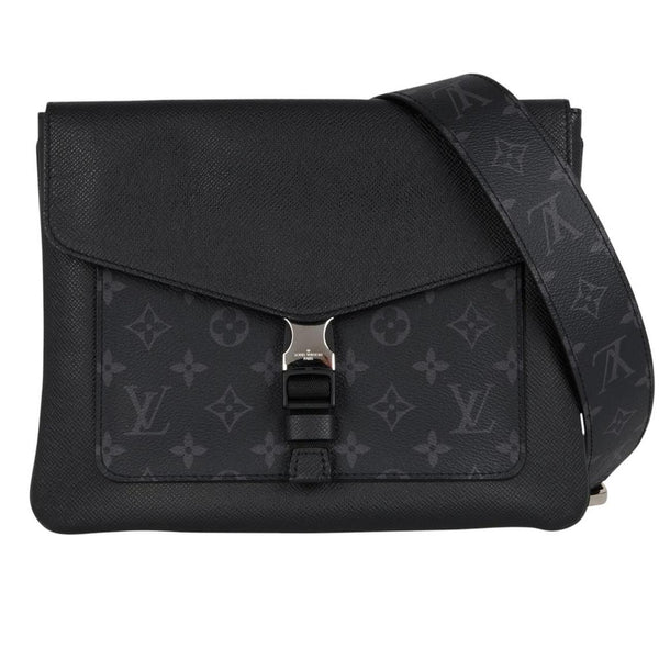 Louis Vuitton LV Monogram Black Leather/Canvas Taigarama Outdoor Messenger Bag