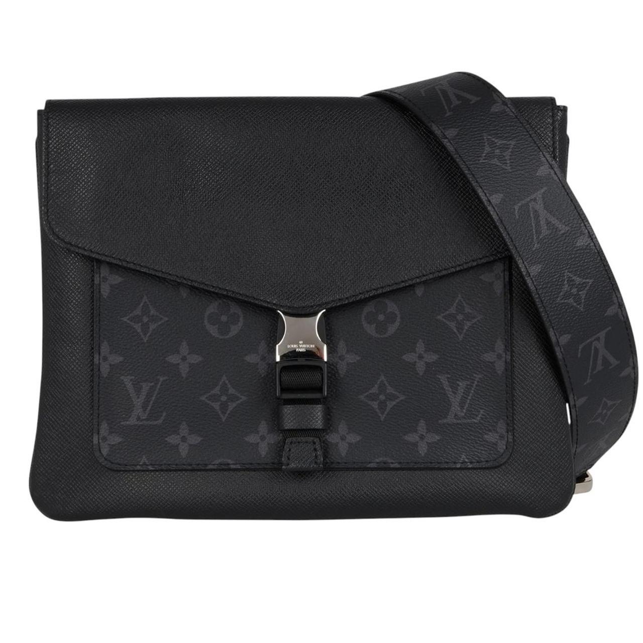 Louis Vuitton LV Monogram Black Leather/Canvas Taigarama Outdoor Messenger Bag