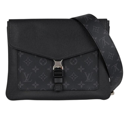 Louis Vuitton LV Monogram Black Leather/Canvas Taigarama Outdoor Messenger Bag