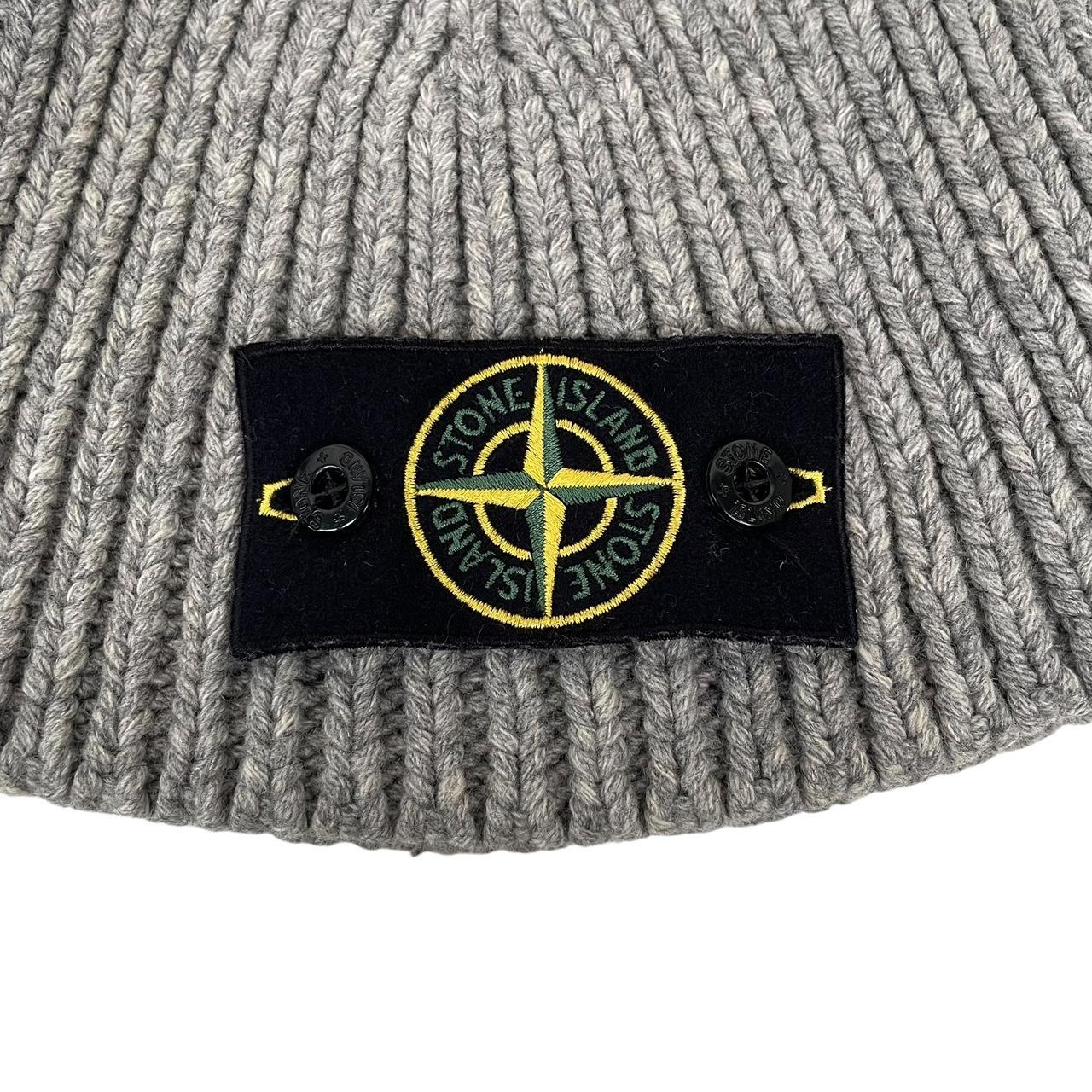 Stone Island AW 2011 Grey Wool Blend Badge Beanie Hat