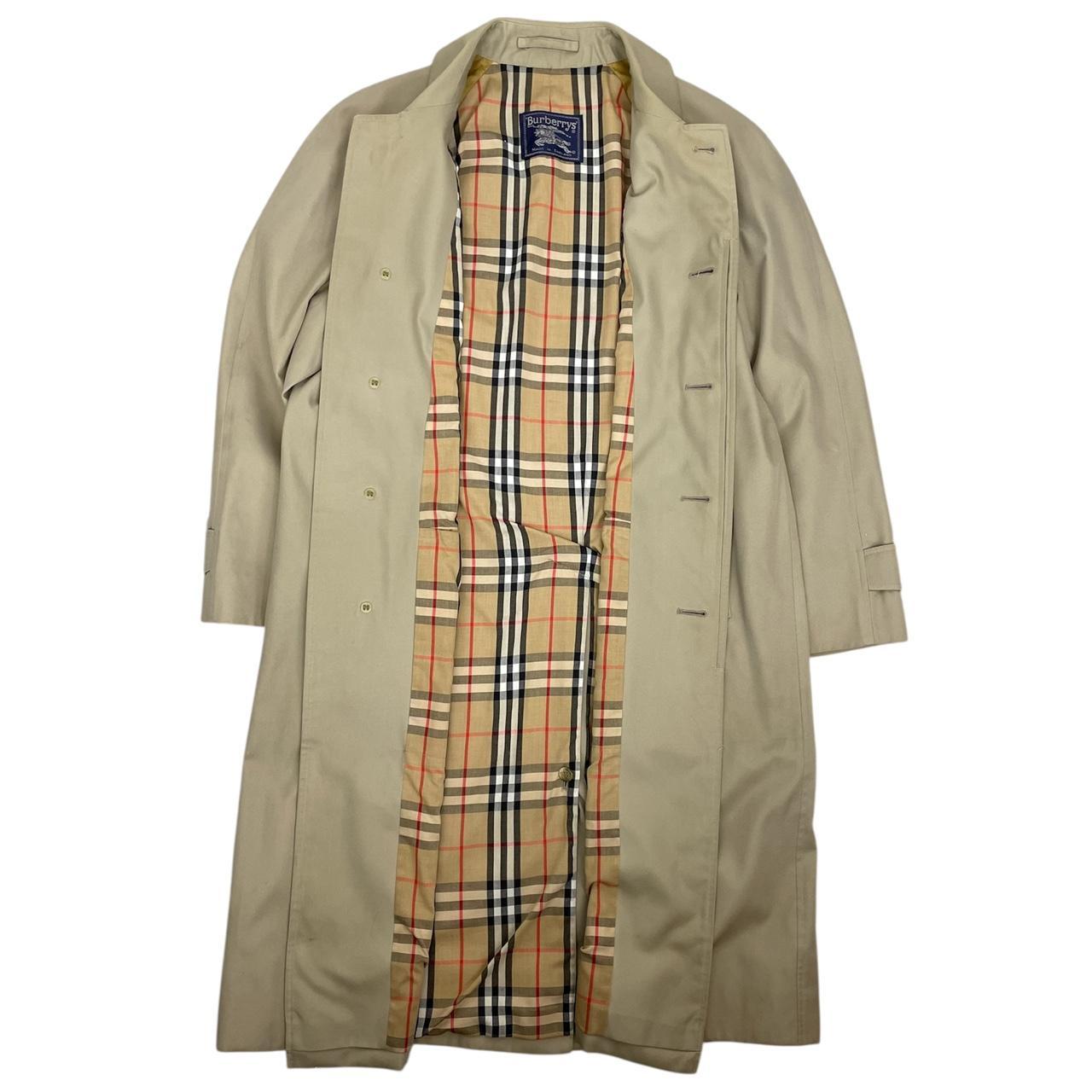 Vintage 90s Burberry Tan Brown Single Breasted Trench Coat
