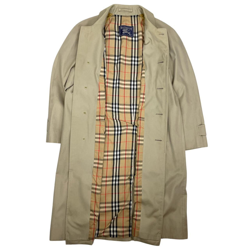 Vintage 90s Burberry Tan Brown Single Breasted Trench Coat