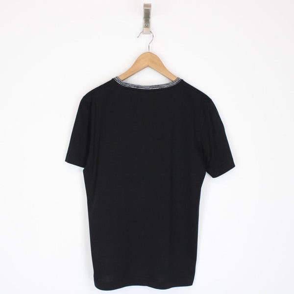 Missoni Black Logo Print Short Sleeve Cotton T-Shirt