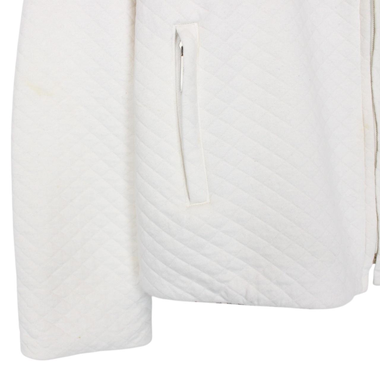 Vintage Burberry London White Nova Check Cotton Full Zip Sweatshirt