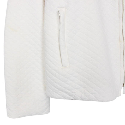 Vintage Burberry London White Nova Check Cotton Full Zip Sweatshirt