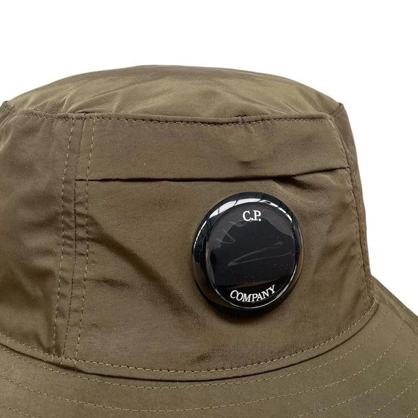 CP Company Khaki Green Chrome-R Nylon Lens Bucket Hat