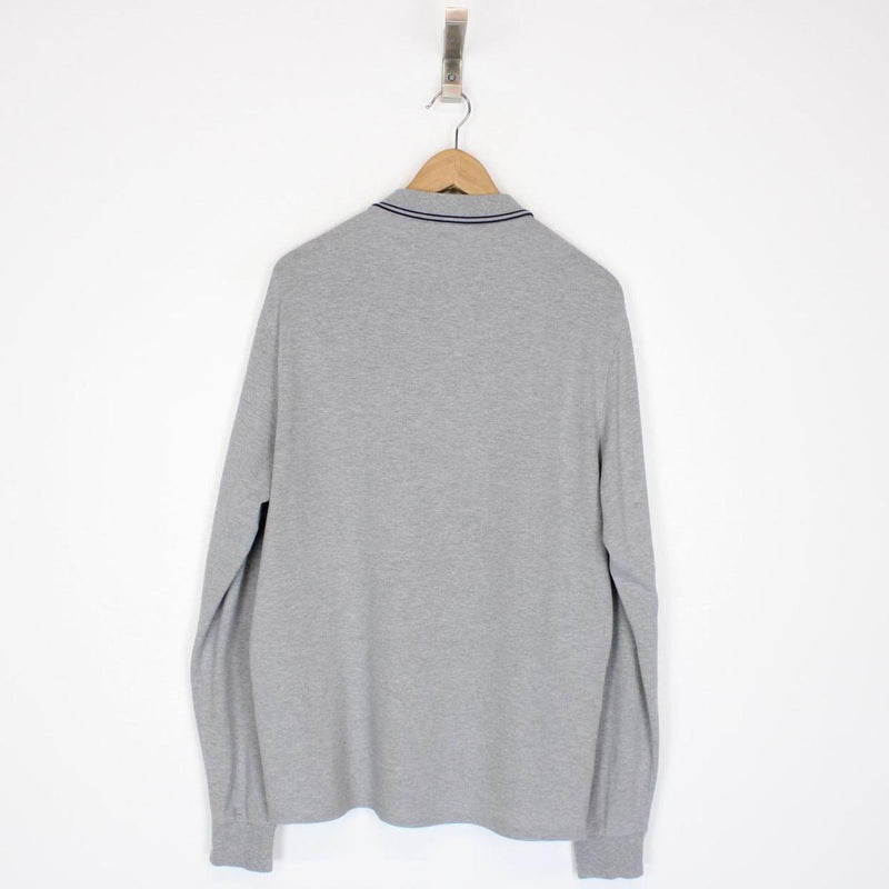 Stone Island Grey Long Sleeve Compass Polo Shirt