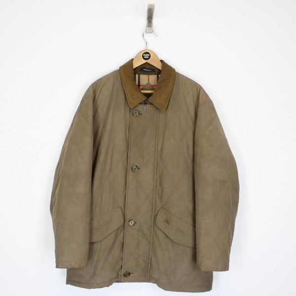 Vintage 90s Burberry Brown Nova Check Cotton Quilted Jacket