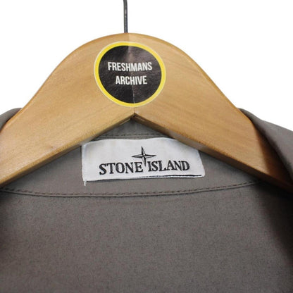 Stone Island SS 2024 Grey Full Zip Cotton Overshirt Jacket