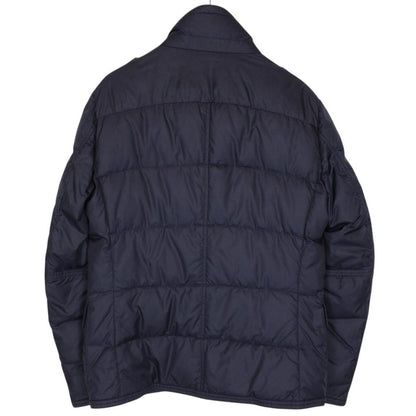 Moncler Amazzone Navy Blue Full Zip Multipocket Down Jacket