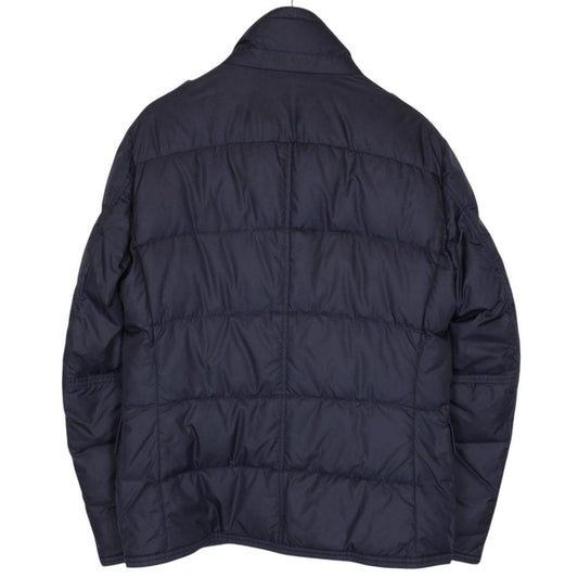 Moncler Amazzone Navy Blue Full Zip Multipocket Down Jacket