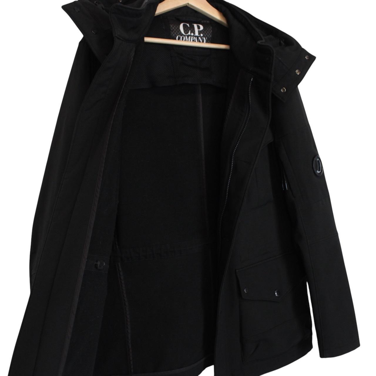 CP Company Black Full Zip Multi Pocket Soft Shell Goggle Jacket