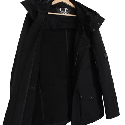 CP Company Black Full Zip Multi Pocket Soft Shell Goggle Jacket