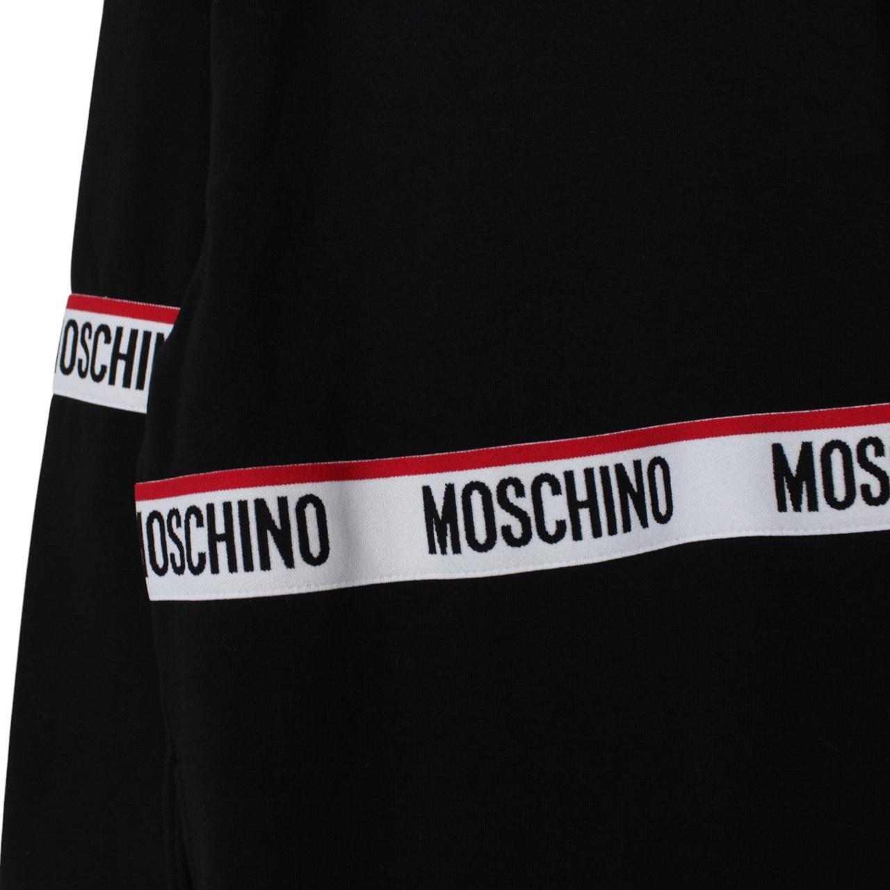 Moschino Underwear Black Tape OTH Logo Arm Hoodie Jumper