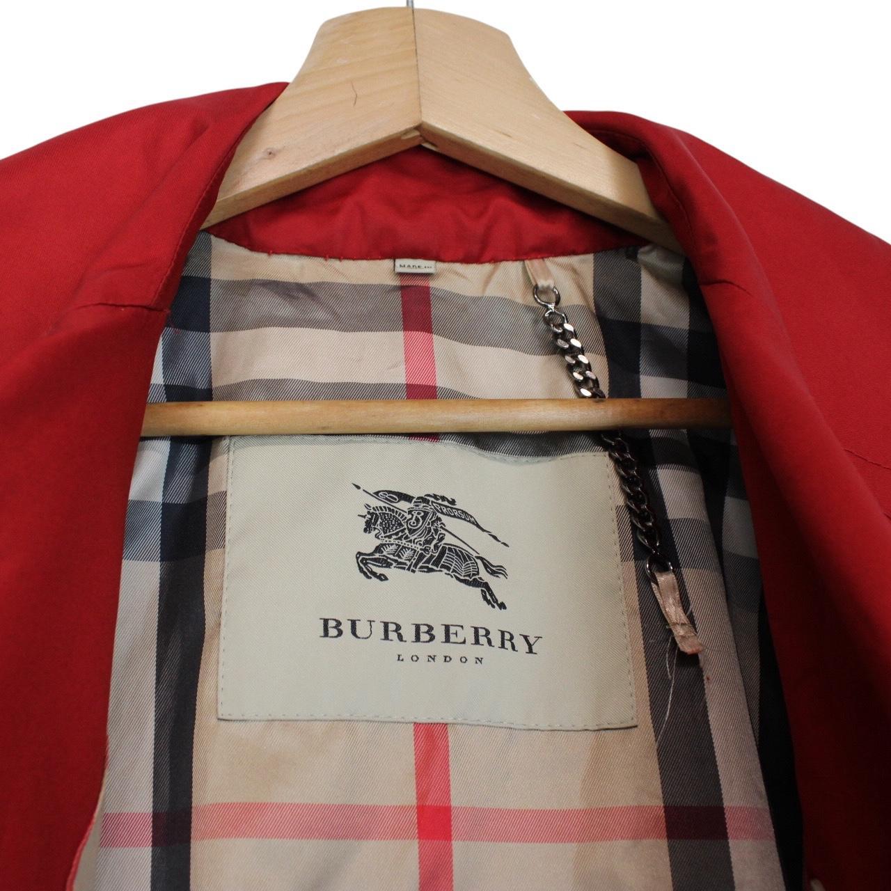 Burberry London Black Nova Check Double Breasted Belted Trench Coat
