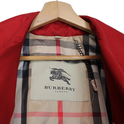 Burberry London Black Nova Check Double Breasted Belted Trench Coat