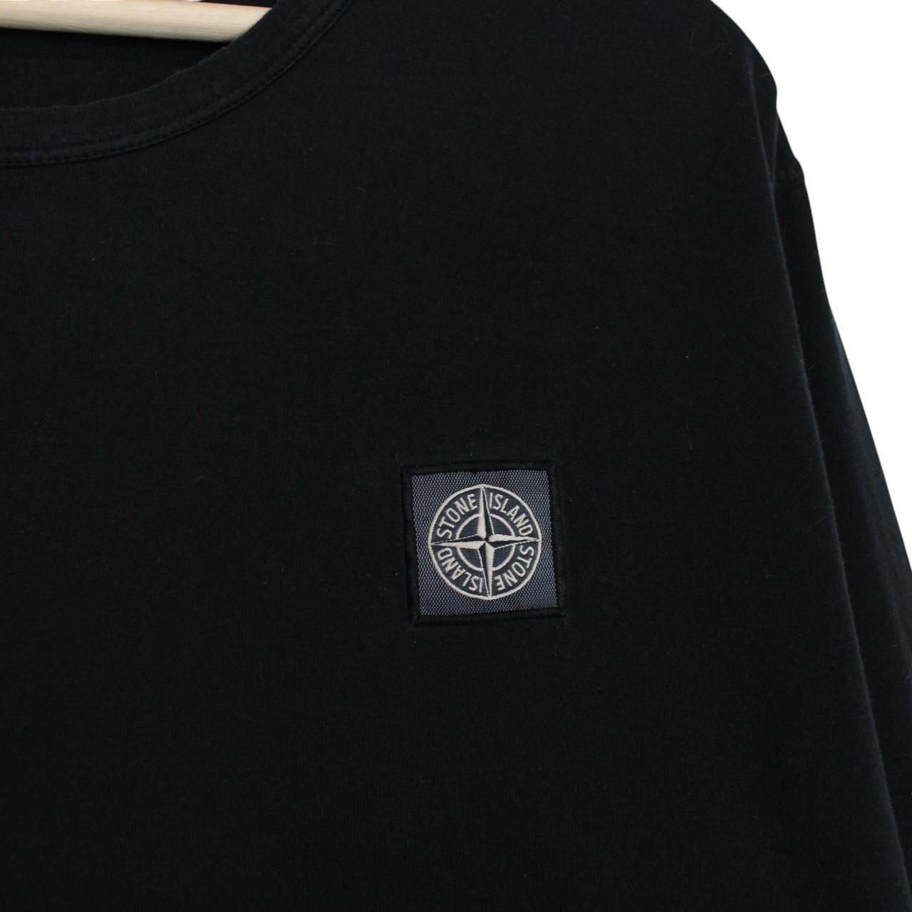 Stone Island SS 2018 Black Long Sleeve Compass T-Shirt