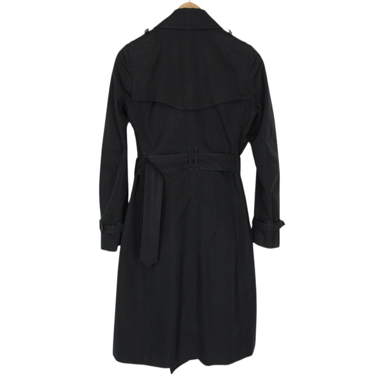 Burberry Black Nova Check Double Breasted Belted Trench Coat