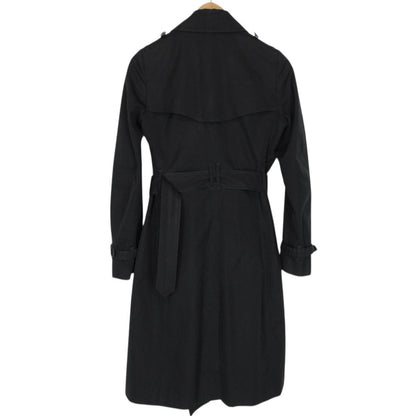 Burberry Black Nova Check Double Breasted Belted Trench Coat