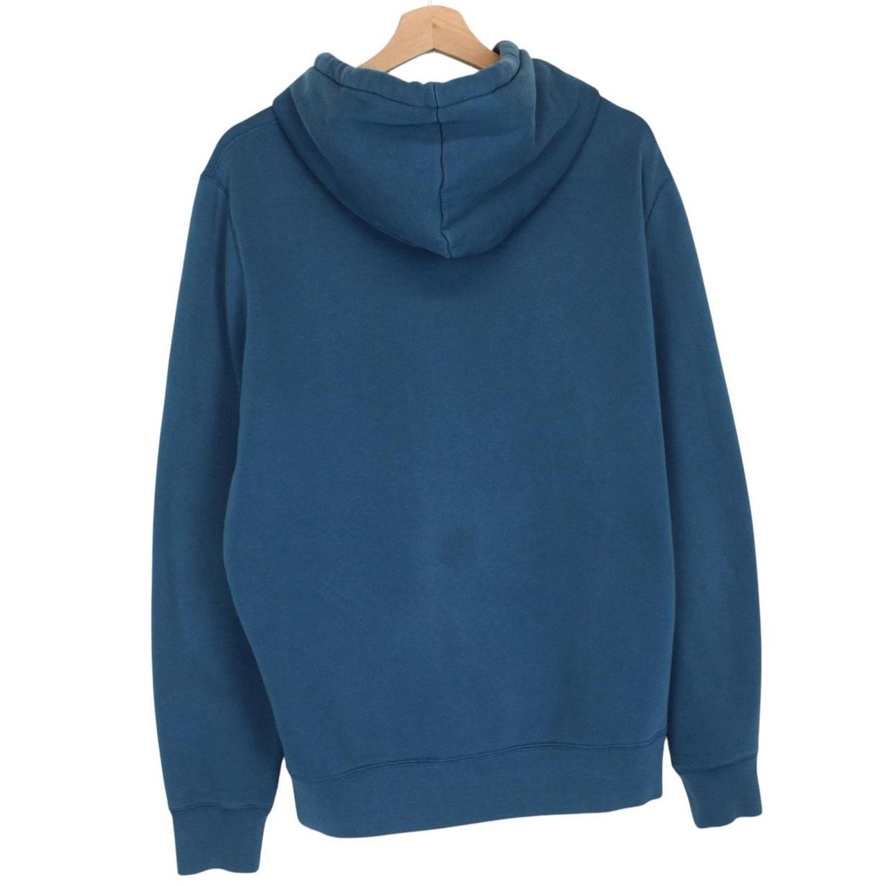Burberry Teal Blue Pullover Cotton Hoodie Jumper