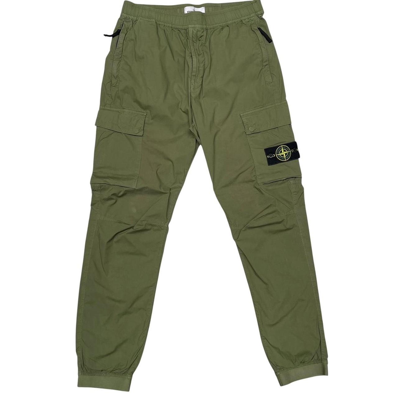Stone Island SS 2022 Green RE-T Fit Cargo Trousers