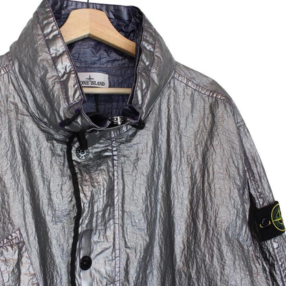 Stone Island SS 2025 Metallic Silver Metal Cover Jacket