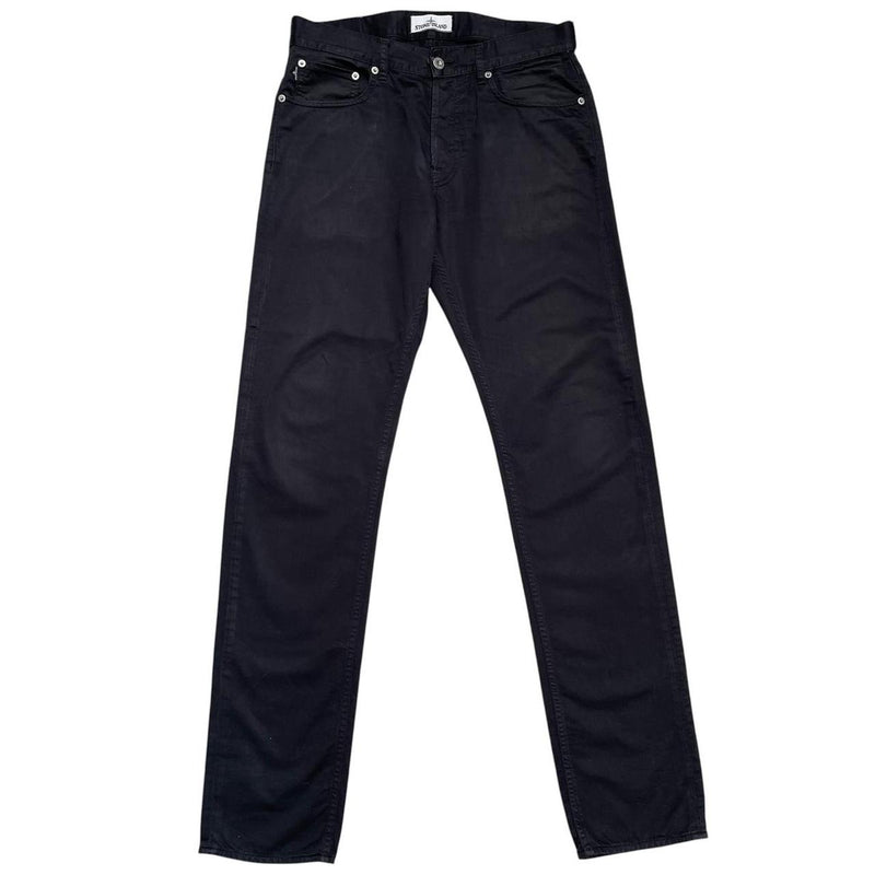 Stone Island SS 2015 Black Slim Fit Cotton Trousers